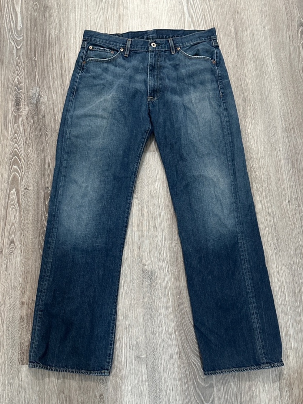 Vintage Men's Dark Blue Boot-Cut Polo Ralph Lauren Jeans Sz 36x34 Y2K